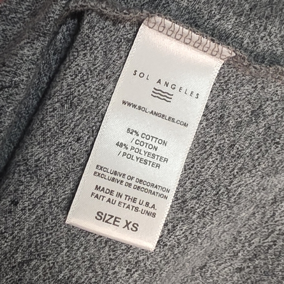 Sol Angeles Gray Tee with Blue Bird Design - Picture 5 of 5